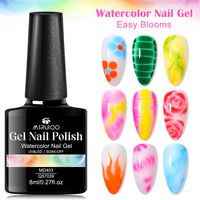MSRUIOO Gel UV pour Nail Art, semi-permanent, à retirer par trempage, manucure, 8 ml, vernis à ongles en gel, gel à ongles aquarelle