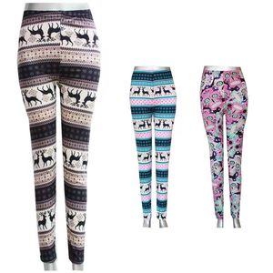 Leggings Navideños Elásticos para Mujer con Estampado Gráfico de Copos de Nieve para Otoño e Invierno - Product Image 1