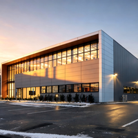 Usine à structure métallique préfabriquée avec espace de bureau, bâtiment métallique préfabriqué durable pour la fabrication et le stockage