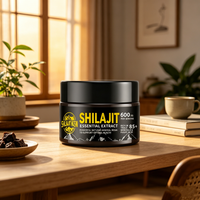Vente en gros OEM Marque privée Naturel Pur Original 50g Résine d'Or de Shilajit de l'Himalaya en vrac avec Ashwagandha pour Adultes