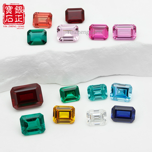 Saphirs synthétiques en vrac, taille émeraude/octogonale à facettes, 0,8-10 carats, options multicolores, <span class=keywords><strong>prix</strong></span> par carat avec certificat AGL - Product Image 4