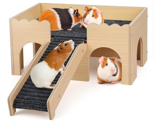 Jouet à bricoler soi-même en <span class=keywords><strong>bois</strong></span> maison <span class=keywords><strong>de</strong></span> hamster <span class=keywords><strong>château</strong></span> <span class=keywords><strong>de</strong></span> cochon d'inde avec conception <span class=keywords><strong>de</strong></span> Totoro cachette pour furets hamsters lapins hérissons en papier - Product Image 2