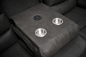 Power <b>Recliner</b> 3+2+1 <b>Fabric</b> With Reading Light and Wireless Charger - Product Image 3