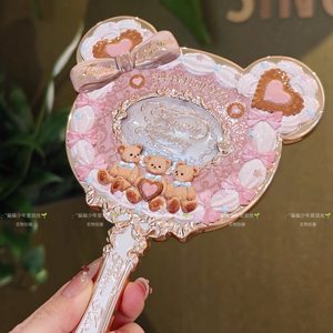 Specchietto Portatile Flower Knows Sweet Little Bear, Colore Marrone Caramello, Stile Rococò per Ragazze - Product Image 4