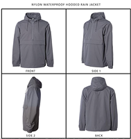 Vente en gros Anorak rétro vintage en nylon fin compressible vierge personnalisé pull à capuche veste coupe-vent 2023 pour hommes