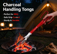 Pince à ciseaux extra longue en aluminium pour le camping, pince à barbecue légère et robuste à long manche, durable, ne rouille jamais