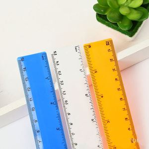 Regla Recta de Plástico Transparente con Plantilla de Letras de Colores para Estudiantes, Venta al Por Mayor - Product Image 4