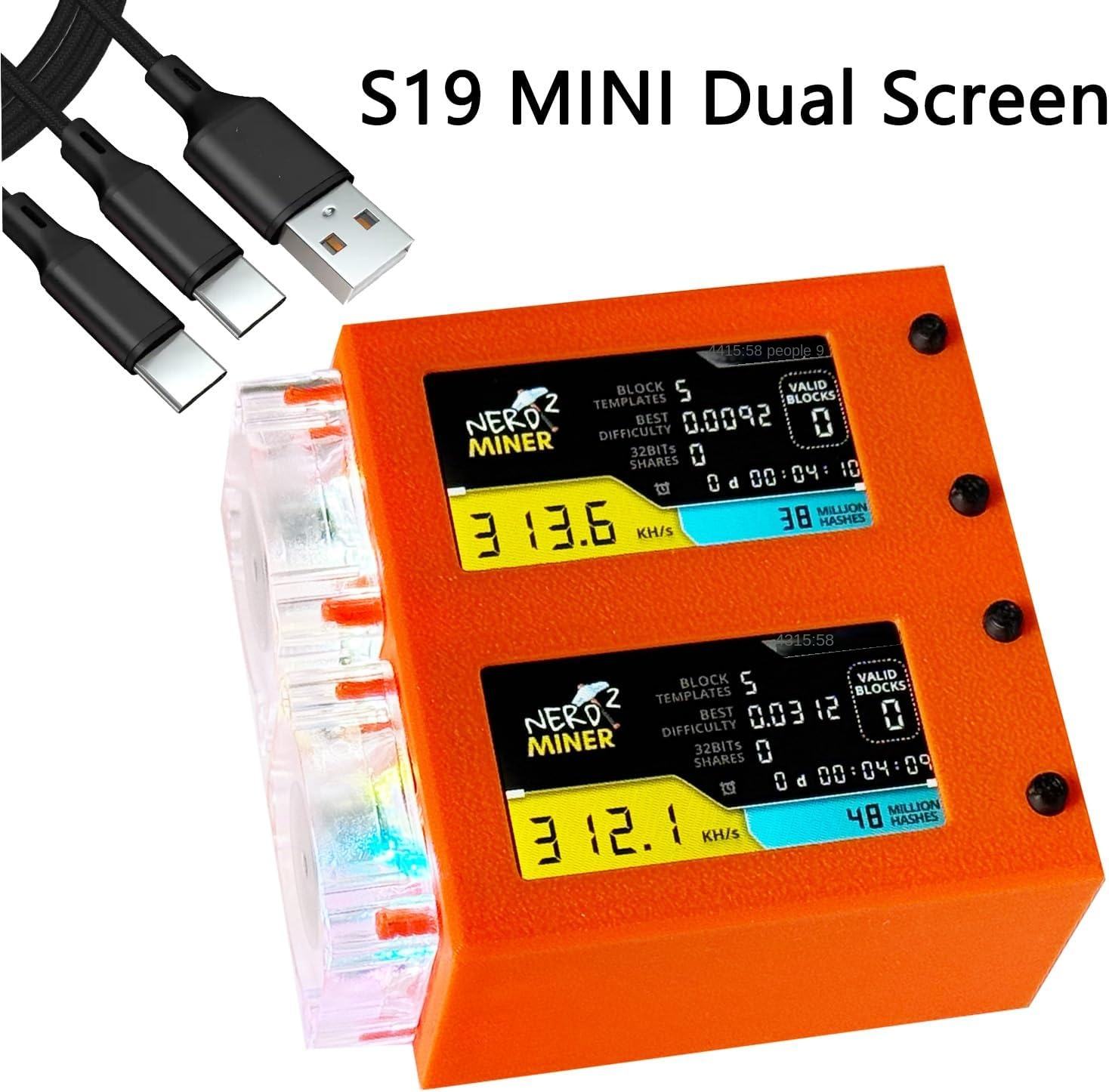 New NerdMiner V2 Plus Model 1W S19 Mini Bitcoin Solo Lottery Miner  300KH/s*2 T-Display S3 1.6.3 Low Power China in Stock| Alibaba.com