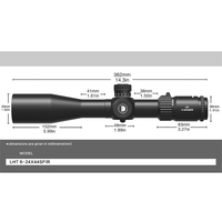 Discoveryopt LHT 6-24X44SFIR FFP Red Illuminated Optics Sights 30mm Tube Shockproof Lightweight Tactical Scopes for Hunting