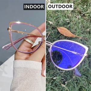 أزياء السيدات أزياء كاتييه بصري مفصل الربيع معدن أسود الذهب lunetes antireflet bleu فوتوكرومية إطار نظارات أشعة ضوئية - Product Image 3