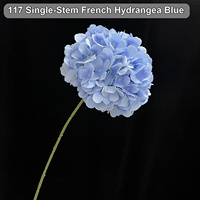 Fleurs d'hortensia artificielles HGA Bourgogne, toucher réel, pour arrangements floraux de mariage, vente en gros