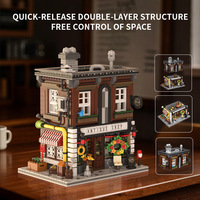 Brick Yue 66055 - Magasin d'antiquités - Vue sur la rue - Bâtiment rétro - Blocs de construction éducatifs difficiles à assembler - Jouets pour enfants