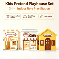 Ensemble de jeux d'imitation personnalisé pour enfants : Maisons de jeu, supermarché, café et maison de poupée – Équipement intérieur pour cafés ludiques et garderies