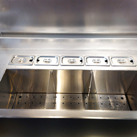 Comptoir de bar multifonctionnel HENGZHI en acier inoxydable 202/304, fonction de congélation/refroidissement, garantie 1 an