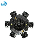 Projecteur de scène LED mini disco mobile à six bras, émission RGBW 6500K Ra90 IP33, contrôle DMX512, éclairage de club - Vente chaude