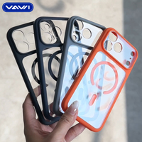 Étui de téléphone portable transparent antichoc en PC haute transparence VAWI B493 pour iPhone 16 17 Pro Max Plus, coque magnétique transparente