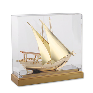 Cadeau doré alliage voilier lisse voile cadeau commémoratif entreprise maison cadeau métal voilier décoration accepter personnalisation - Product Image 5