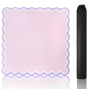 Pink Mahjong Mat (31.5” x 31.5”) with Black Carrying Bag, Anti-Slip, Noise-Reducing <b>Table</b> Cover <b>for</b> Mahjong, Poker, <b>Board</b> <b>Games</b> - Product Image 1