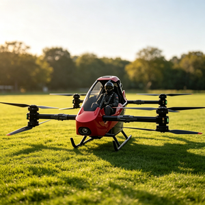 Nuevo Vehículo de Vuelo Vertical Ligero de Fibra de Carbono Roja con Asiento Individual, Piloto Automático, Alimentado por Batería, con Cámara 4K - Product Image 3