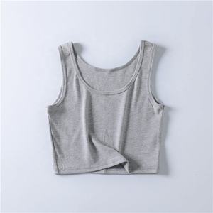 Canotte in cotone 100% senza maniche all'ingrosso Sexy all'ingrosso sfuso <span class=keywords><strong>canottiere</strong></span> tinta unita <span class=keywords><strong>canottiere</strong></span> nere <span class=keywords><strong>con</strong></span> il tuo logo - Product Image 5