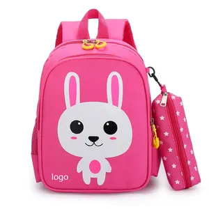 Cartoon Animals Kids Backpack Customizable Logo Dinosaur Rabbit Children's School Bag Cute Kindergarten Schoolbag