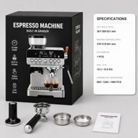 Machine à expresso avec moulin intégré 110V 120V 20 bars, double chaudière, semi-automatique, USA 110 Volts