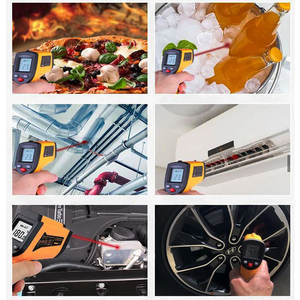 Ручной Желтый Инфракрасный термометр пистолет OEM домашнего промышленного использования-50C-550/600C Бесконтактный цифровой лазерный датчик температуры - Product Image 4