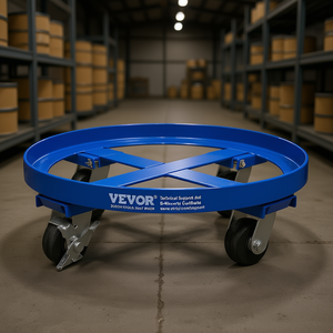 Carretilla para bidones Vevor de 55 galones, capacidad de 2000 libras, carrito de 4 ruedas para transporte de bidones - Product Image 2