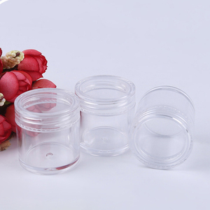 Hot bán 3g 5g 10g 15g 20g 30g Dài Mỏng <span class=keywords><strong>10</strong></span> ml 10g <span class=keywords><strong>10</strong></span> <span class=keywords><strong>gram</strong></span> rõ ràng 3ml 5ml <span class=keywords><strong>10</strong></span> ml mỹ phẩm bao bì PS <span class=keywords><strong>Jar</strong></span> nhựa với nắp màu đen - Product Image 5