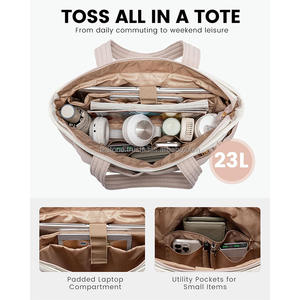 Bolso de mano ligero de nailon para mujer, bolso de mano hinchado a la moda para viajes de trabajo y uso informal para las estaciones de otoño y primavera-EE. UU. UE - Product Image 3