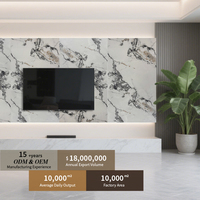 Panel de Pared de PVC con Diseño Geométrico de Mármol, Impermeable, Insonorizado, Ignífugo, Moderno, Clásico y Decorativo para Baño, Cocina y Sala de Estar