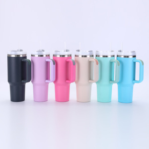 Cupholder Thân Thiện Với 40 Oz Cốc Với Xử Lý Và Rơm Thép Không Gỉ Cốc Tái Sử Dụng Chân Không Cách Nhiệt Cốc Du Lịch Cốc Cà Phê - Product Image 2