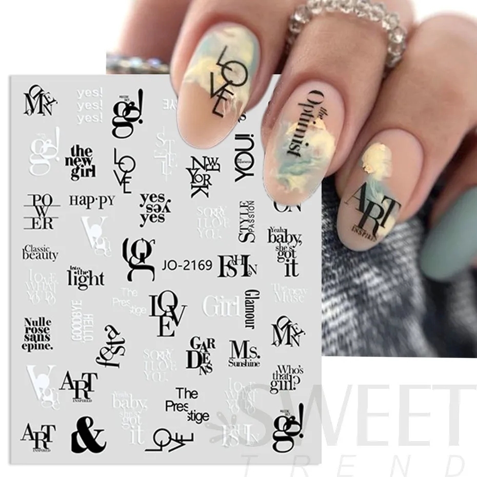 288 Stück Nagel-Aufkleber Set – Vinyl Schablonen Für Nail Art, 24 Blätter, 72 Muster, DIY Maniküre