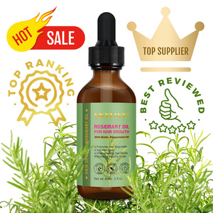 Huile Essentielle Populaire Miele Organics Romarin Menthe pour le Cuir Chevelu, Huile Fortifiante et Nourrissante pour Cheveux et Barbe, Sérum de Soin pour la Croissance Capillaire - Product Image 1