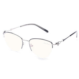 Gafas de lectura con filtro de luz azul para mujer Golf Smith, montura semimetálica, color plateado, 5126 - Product Image 1