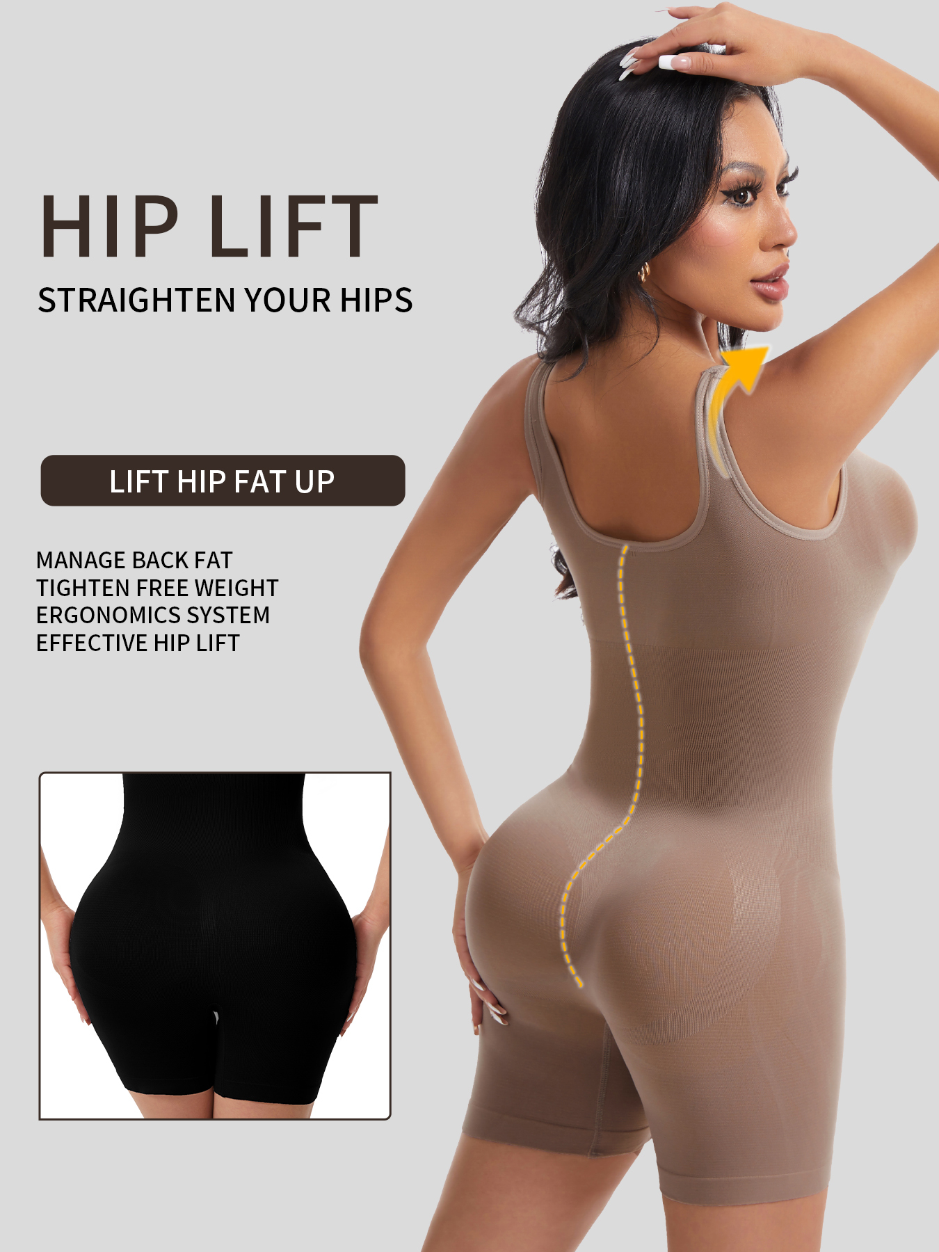 Tummy-Control Shapewear Bodysuit (3029): colour and size-option reference for private-label production
