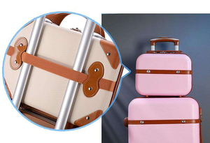 Vintage Retro <strong>Luggage</strong> Universal Wheels 20'' 22'' 24'' 26'' Password Lock Suitcase for Student with Mini Cosmetic Makeup <strong>Luggage</strong> - Product Image 4