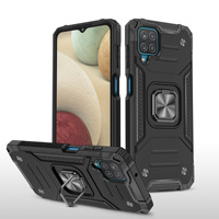 Funda armadura militar para Samsung Galaxy A12, a prueba de golpes, anillo de soporte para teléfono