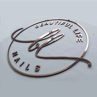 Lettres métalliques personnalisées, logo 3D découpé au laser, acier inoxydable, enseigne publicitaire, signalétique personnalisée pour entreprise, montage mural pour réception
