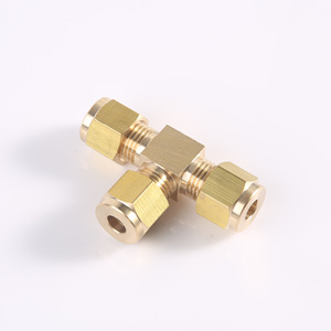 Copper T Joint Fittings 1/4 In Inner Diameter 6mm 8mm For Water Plumbing Hoses - Product Image 2