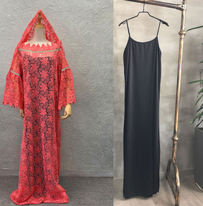 Robe longue traditionnelle africaine pour femmes, manches longues, été, <span class=keywords><strong>mariage</strong></span>, fête, dentelle brodée, <span class=keywords><strong>tenue</strong></span> musulmane Abaya - Product Image 4