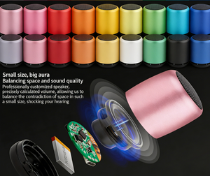 Haut-parleur sans fil <span class=keywords><strong>C3</strong></span> Bass Cannon V5.0 avec éclairage LED RGB, portable, mini, corps métallique, pour extérieur et usage domestique, avec fonction réveil - Product Image 3