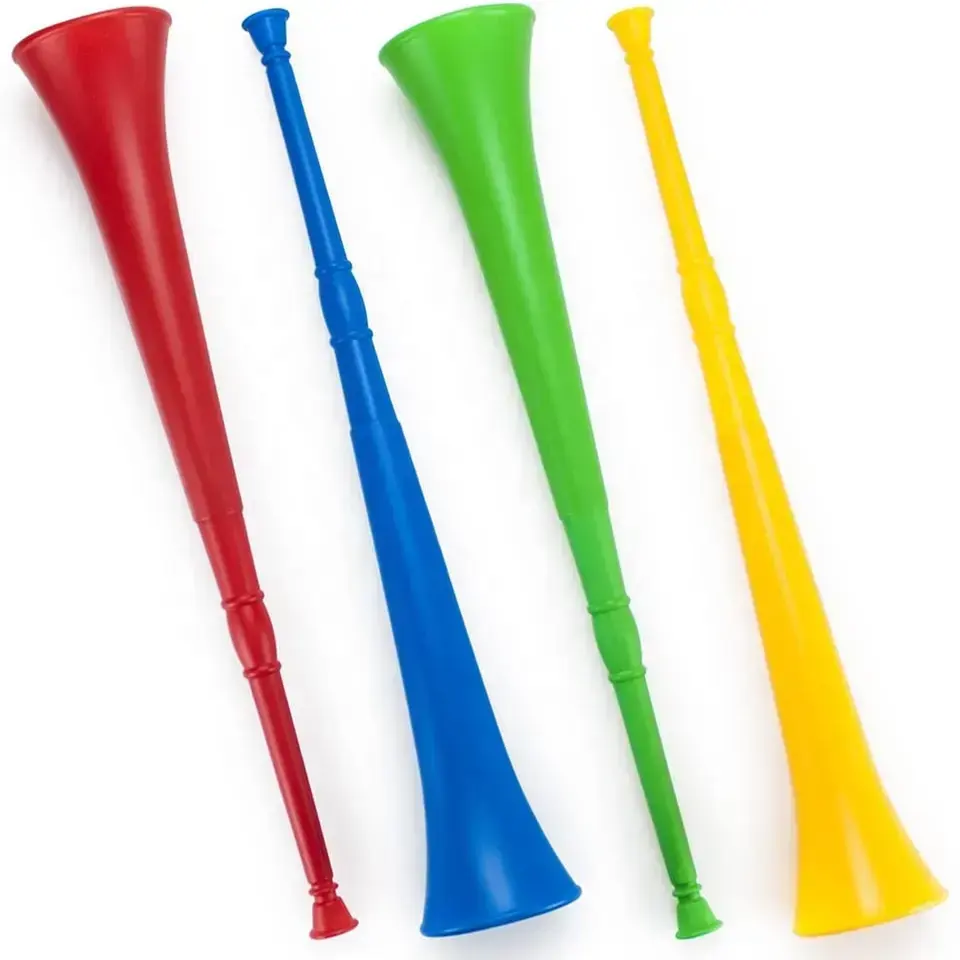 Entrega rápida Color sólido Plástico Vuvuzela Estadio Cuernos Vuvuzela Cuerno para promoción