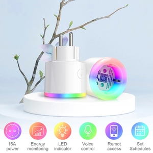 Ổ Cắm WiFi Thông Minh 16A EU Với Ổ Cắm Màn Hình Nguồn Hẹn Giờ Đèn LED Ban Đêm RGB Hoạt Động Với Google Nhà Alexa - Product Image 2