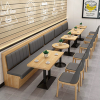 UPTOP Vente en gros de banquettes de restaurant en bois, sièges de salle à manger, canapé banquette américain en cuir gris