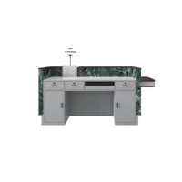 Bureau de réception moderne et durable en bois Yimutang, panneau carré réglable, pour magasin de vêtements, entreprise, hôtel, bar, salon de beauté, club