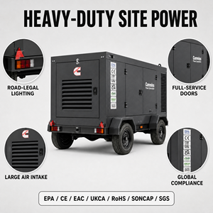 เครื่องกำเนิดไฟฟ้าดีเซล EAC EPA CE ISOSuper Silent 100kVA 200kVA พร้อมระบบ ATS สำรองไฟฟ้า  ตู้เก็บเสียง  เครื่องยนต์ Cummins Weichai - Product Image 1