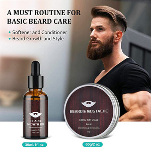 Kit para el Crecimiento de la Barba con Aceite, Bálsamo, Cepillo, Peine y Tijeras para Hombres, Set de Cuidado de la Barba - Product Image 3