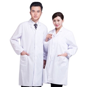 Unisex manica Lunga bianco del laboratorio cappotto del cotone abito bianco fabbrica di cibo medico infermiere uniforme - Product Image 1