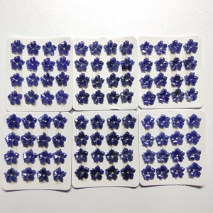 หินโซดาไลต์ส่องประกายแฟชั่นรูปดอกไม้หินควอตซ์สีฟ้าอัญมณีธรรมชาติแกะสลักงานฝีมือสำหรับการออกแบบ F6 - Product Image 4